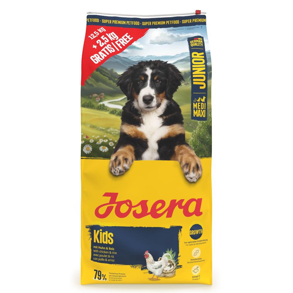 12,5+2,5kg kaupan päälle! Medi/Maxi Junior Kids Josera koiran kuivaruoka