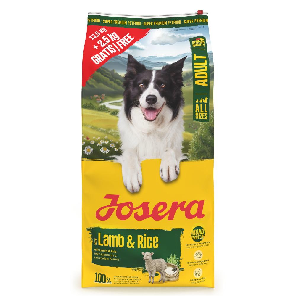 12,5+2,5kg kaupan päälle! Adult karitsa ja riisi Josera koiran kuivaruoka