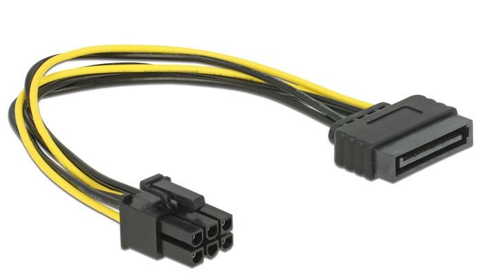 power cable - SATA power to 6 pin PCIe power - 21 cm
