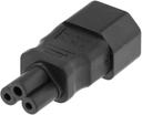 Virtasovitin, IEC 60320 C14 - IEC 60320 C5, 250V/2,5A, musta