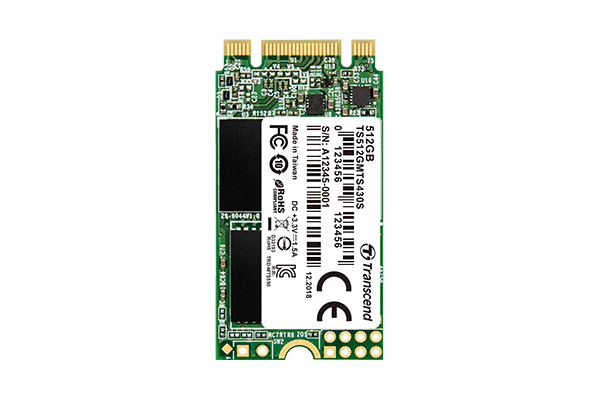 512 GB M.2 2242 SSD, SATA3 B+M KEY, TLC - 430S (TS512GMTS430S)