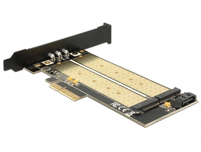 PCI Express x4 Card > 1 x internal M.2 Key B + 1 x internal NVMe M.2 Key M