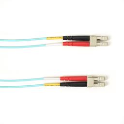 PREMIUM OM4 50/125 MULTIMODE FIBER OPTIC PATCH CABLE - LSZH, LC-LC, AQUA, 2-M (6.5-FT.) (EFE450-002M-AQ)