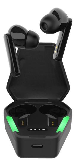 Pelaajan nappikuulokkeet, täyslangaton stereo, in-ear, musta