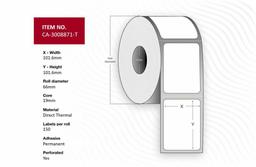 Label 101,6 x 101,6mm, Direct  (CA-3008871-T)