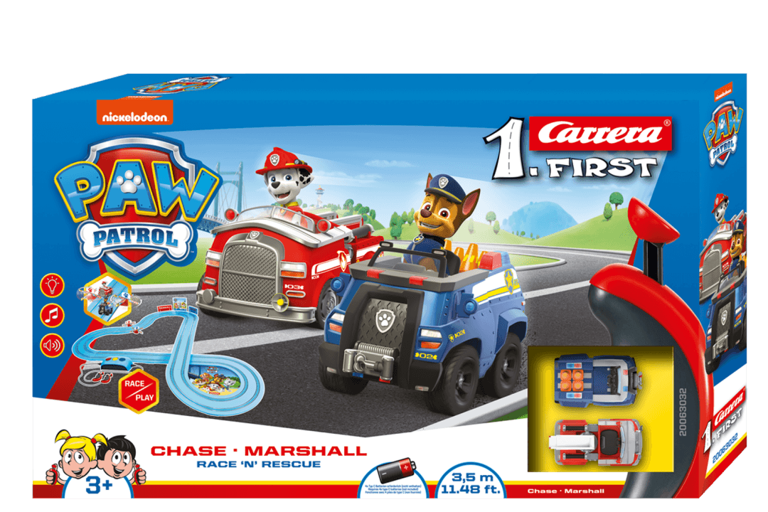 RC Paw Patrol Race N Rescue, Ajoneuvo ja ratasetti, 3 vuosi/vuosia, Muovi, Sininen, Punainen (20063032)